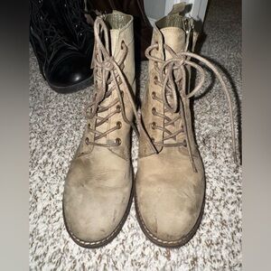 Aldo Olive Green Lace Up Boots for Women